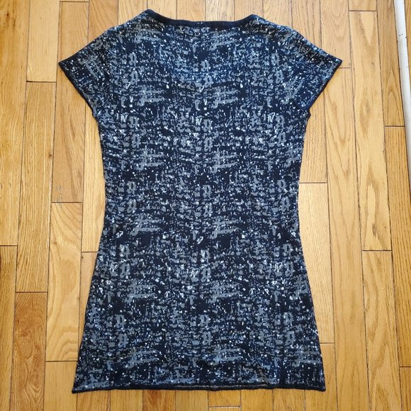 SUZY SHIER Thin Knit Shirt: grey black white - Picture 2 of 9